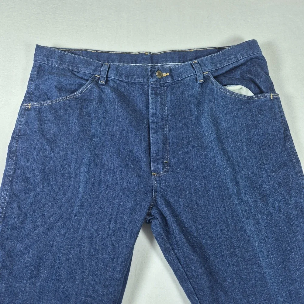 Wrangler Hero Authentic Jeans Size 40x29 Regular Fit Blue Dark Wash